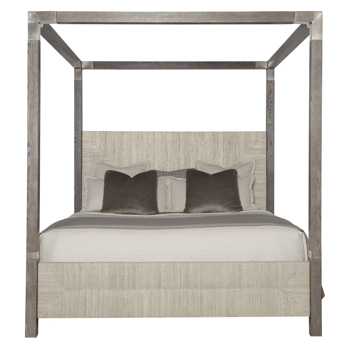 Palma Rustic Grey King Canopy Bed - Ornate Home