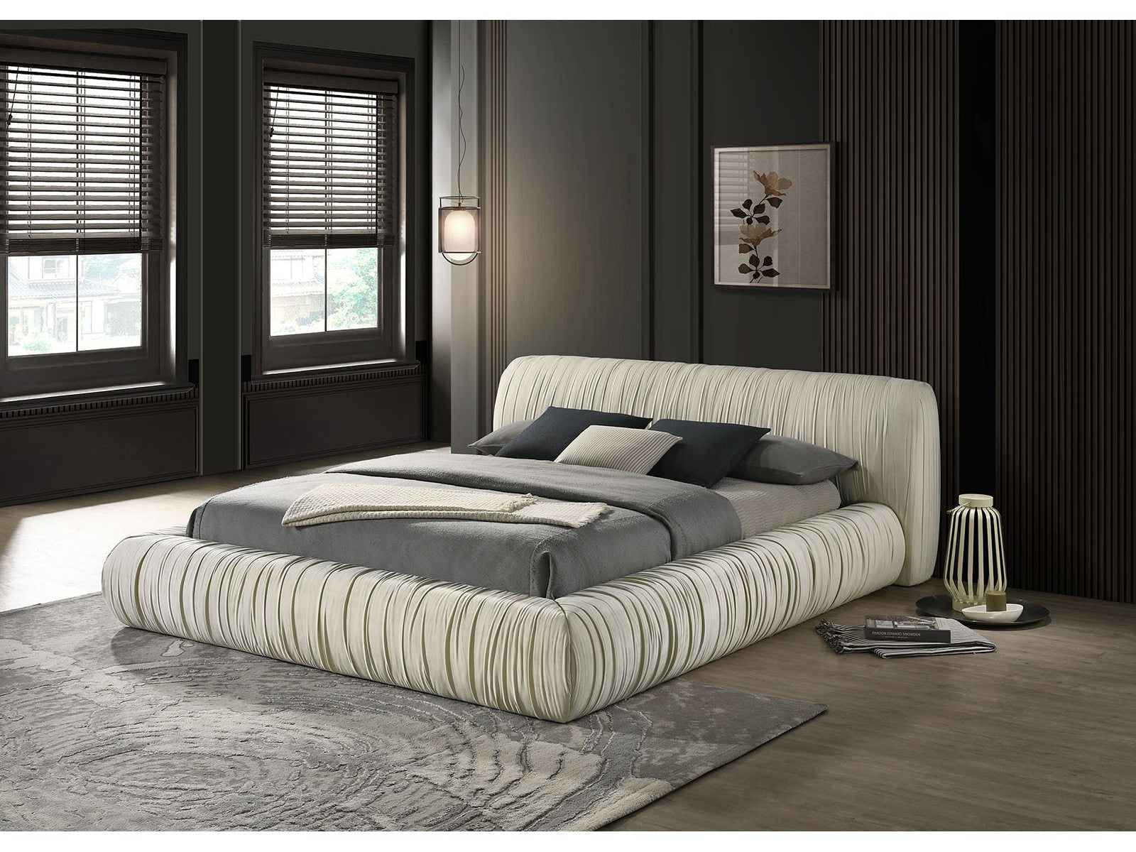 Palmdale Ivory E.King Bed - Ornate Home