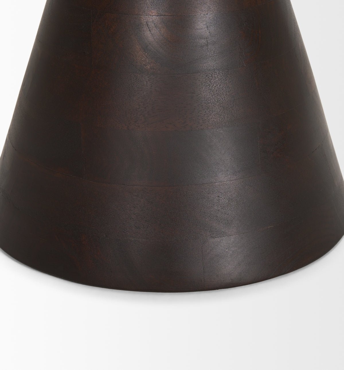 Palmera Dark Brown Wood Pedestal Accent Table - Ornate Home