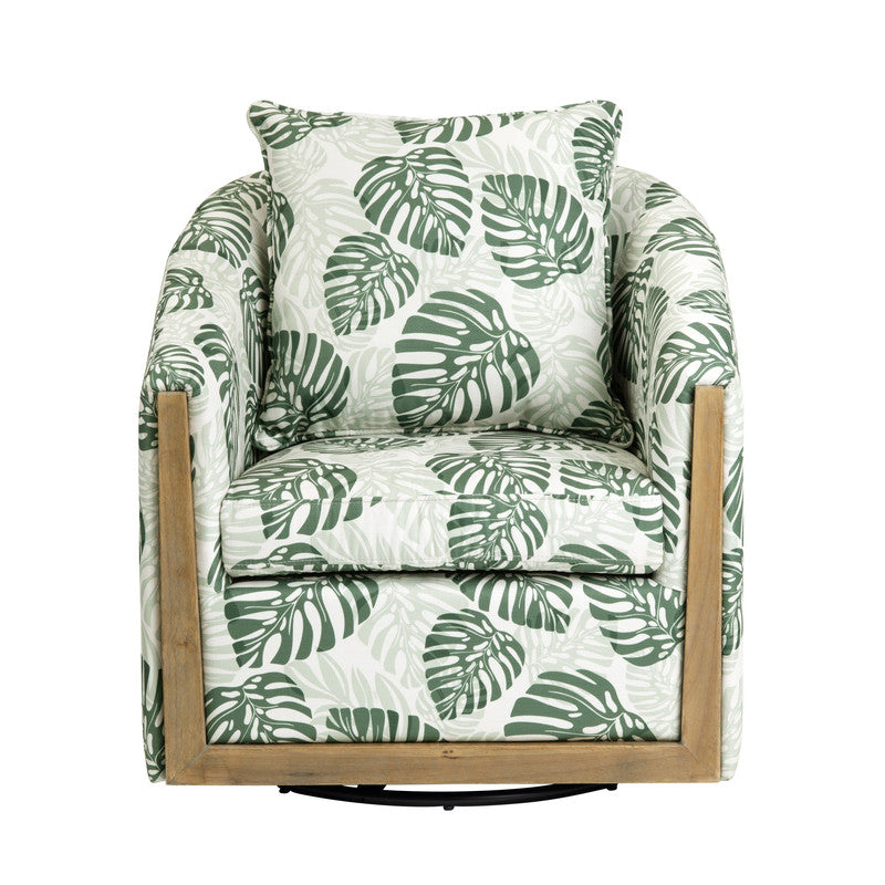 Palmetto Green/White Accent Chair - Ornate Home