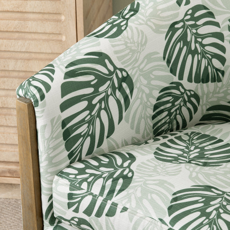 Palmetto Green/White Accent Chair - Ornate Home