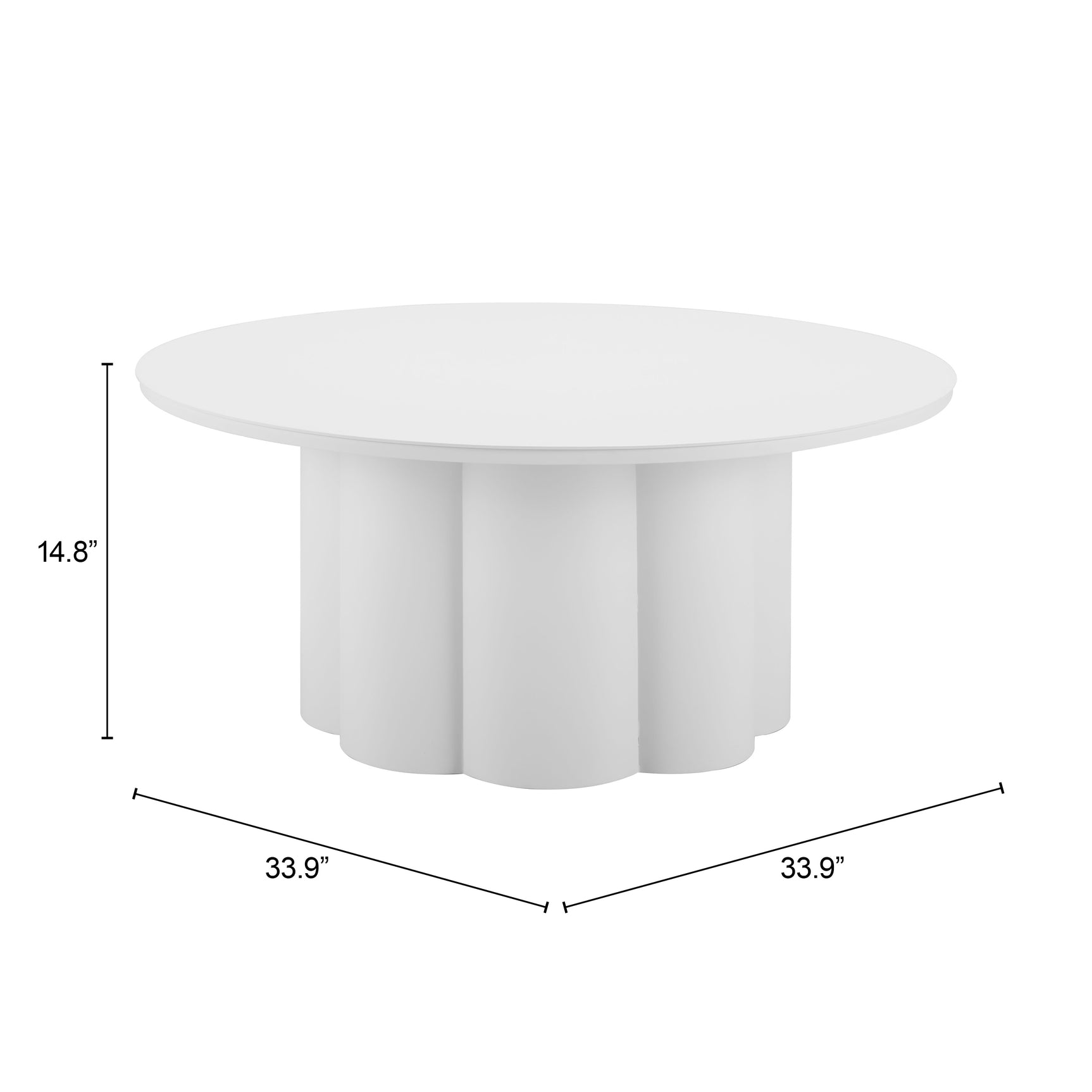 Palmier White Coffee Table - Ornate Home