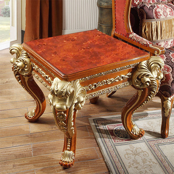 Paloma Cedar Red 3pc Coffee Table Set / HD-8024 - Ornate Home