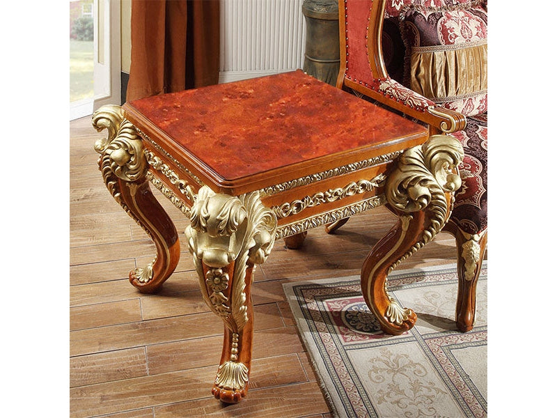 Paloma Cedar Red End Table / HD-8024 - Ornate Home
