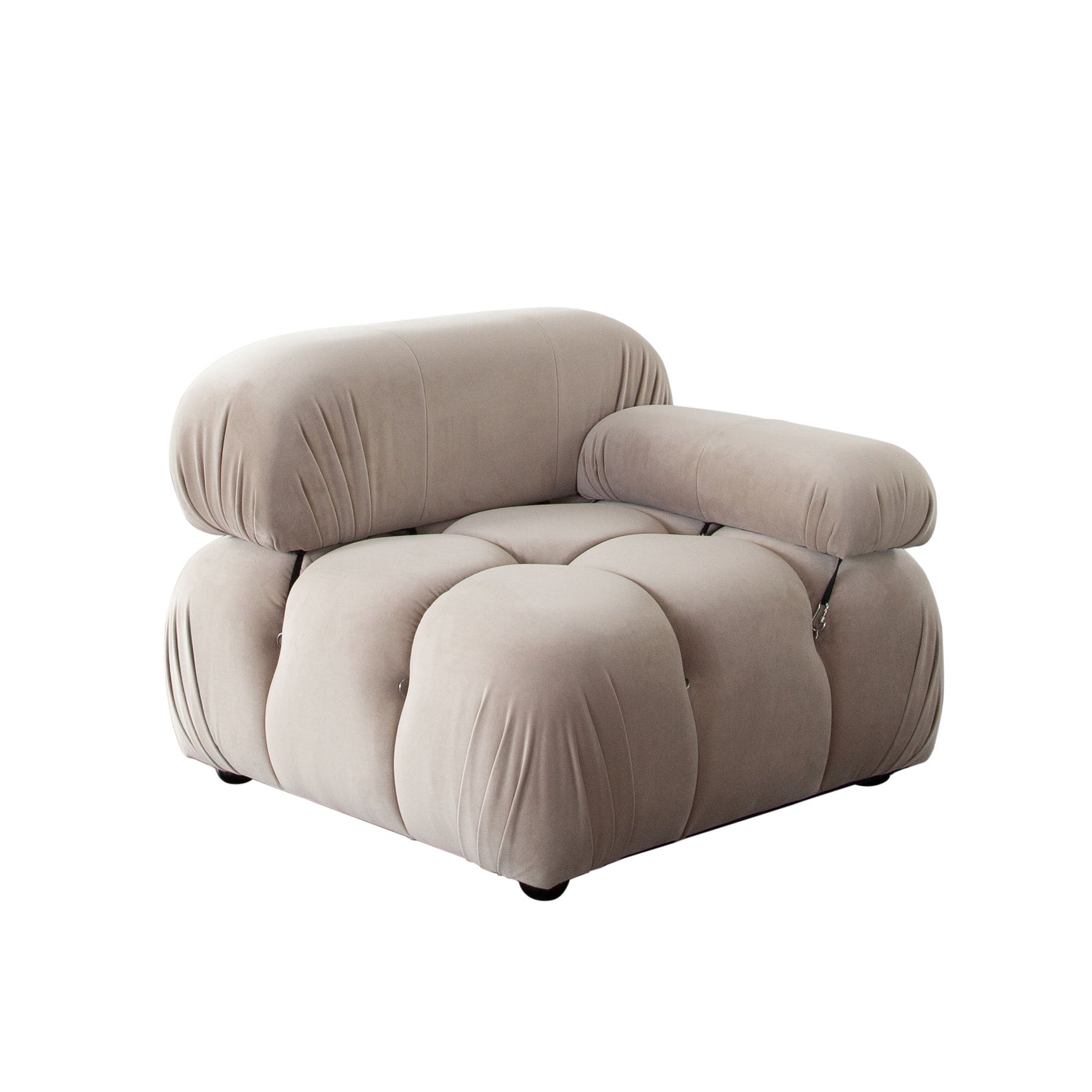 Paloma Mink Tan Velvet Modular Sectional / 3-piece - Ornate Home
