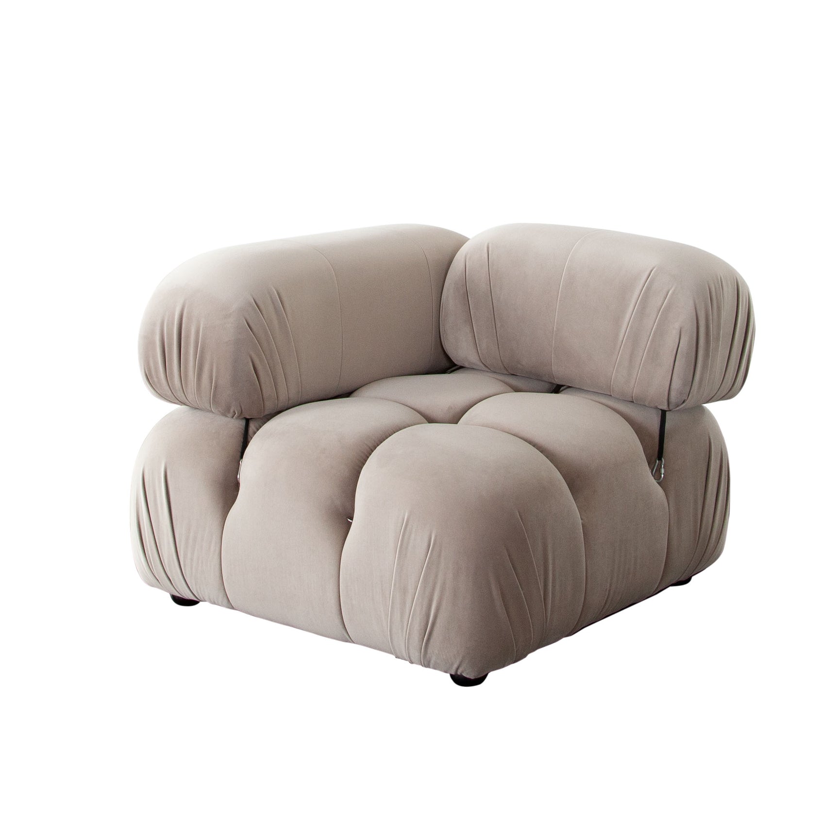 Paloma Mink Tan Velvet Modular Sectional / 5-piece - Ornate Home