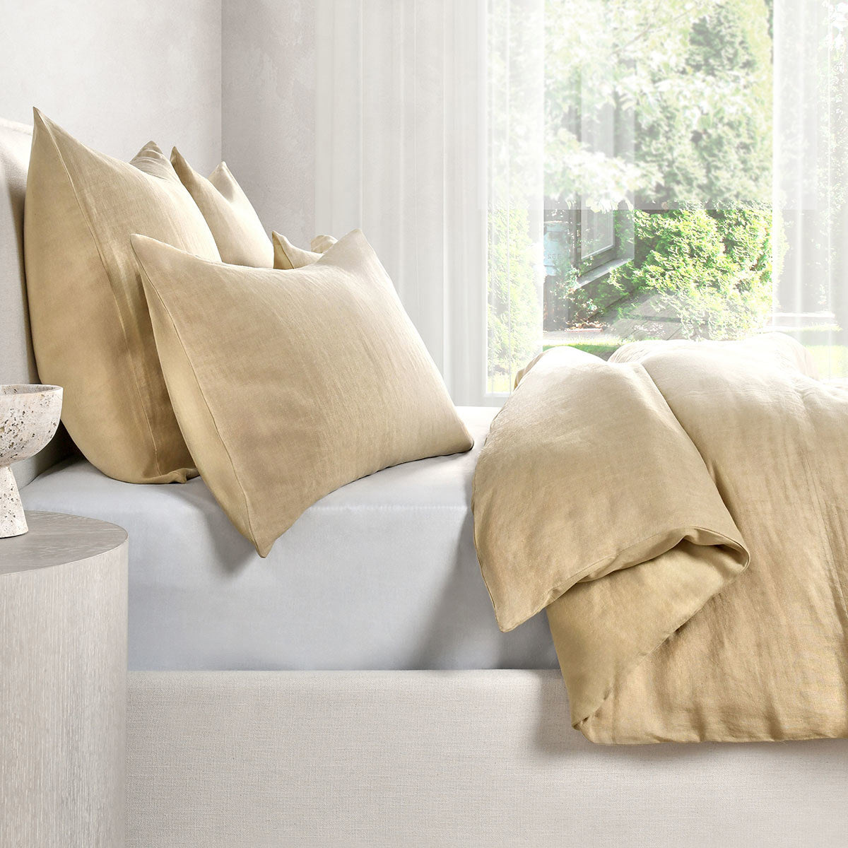 Paloma Ochre Hemp Duvet Collection - Ornate Home