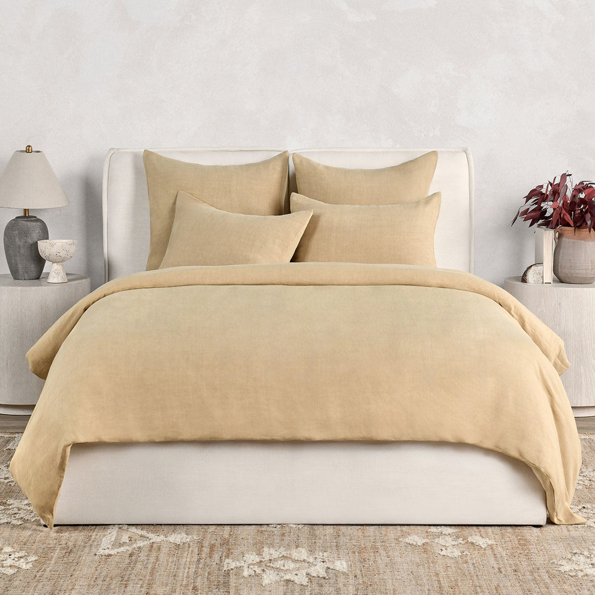 Paloma Ochre Hemp Duvet Collection - Ornate Home