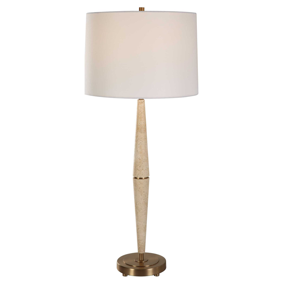 Palu Brown Travertine Table Lamp - Ornate Home
