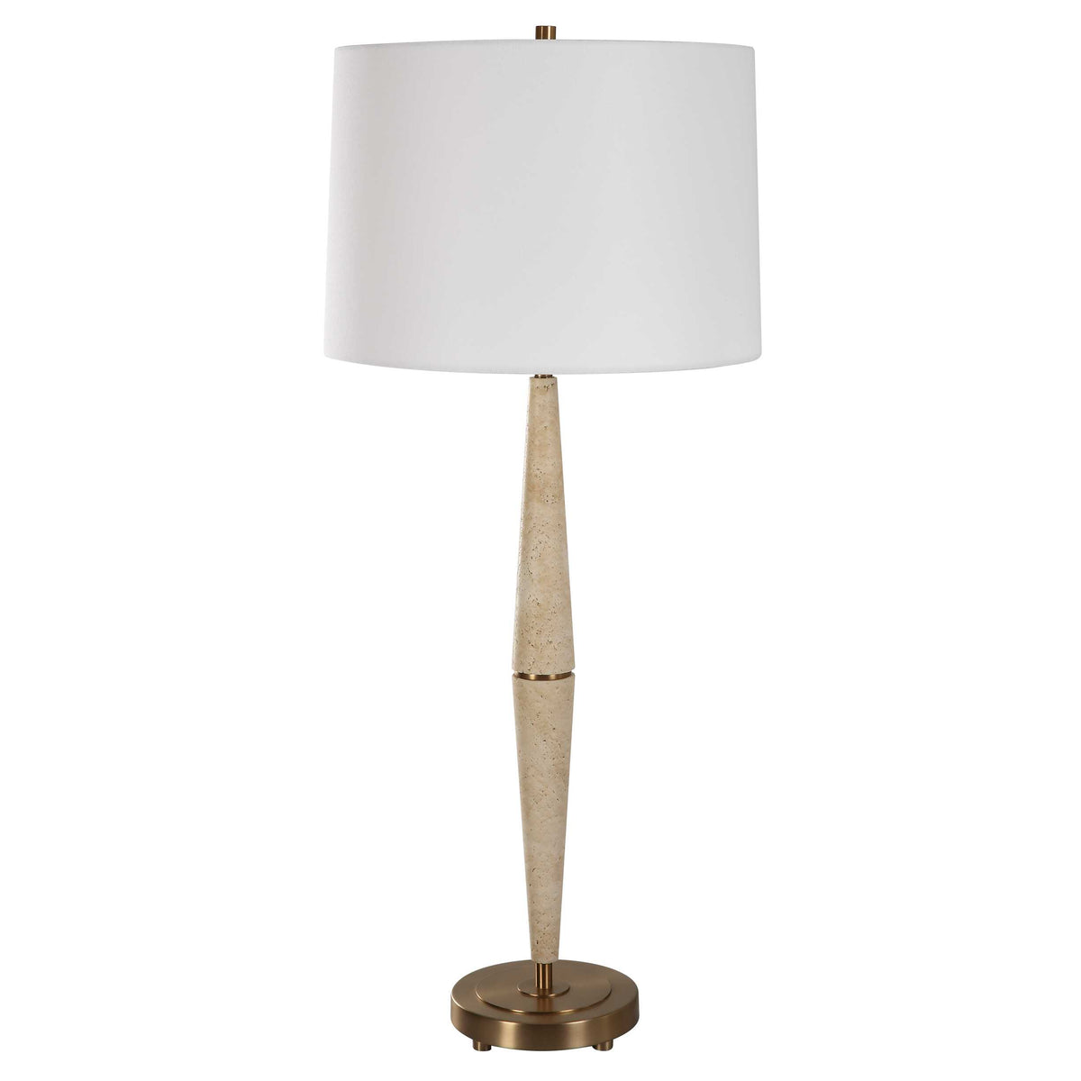 Palu Brown Travertine Table Lamp - Ornate Home