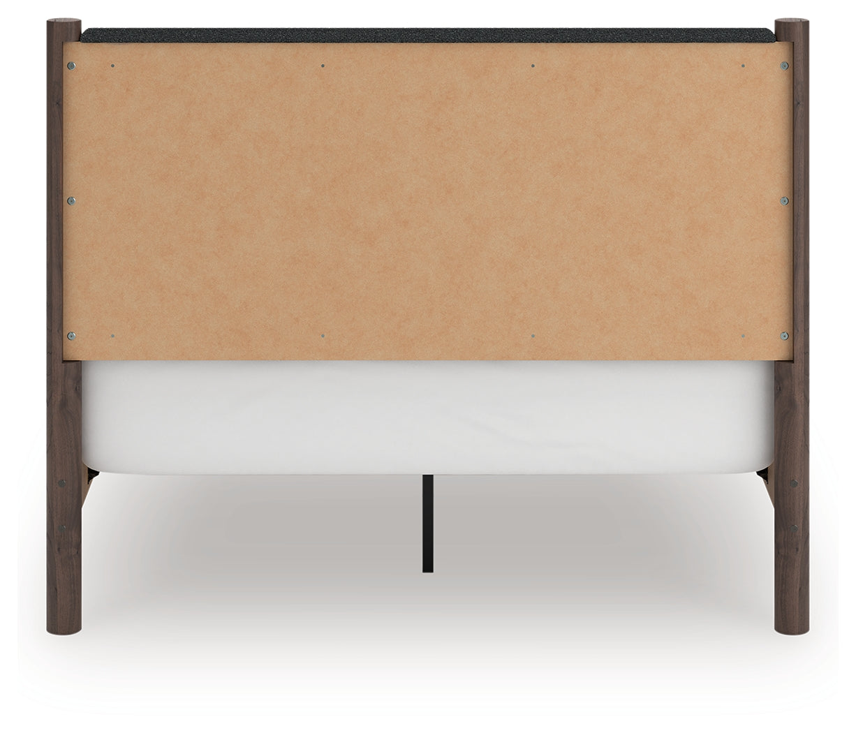Pamytta Brown/Black Queen Upholstered Panel Bed, Dresser and Mirror - Ornate Home
