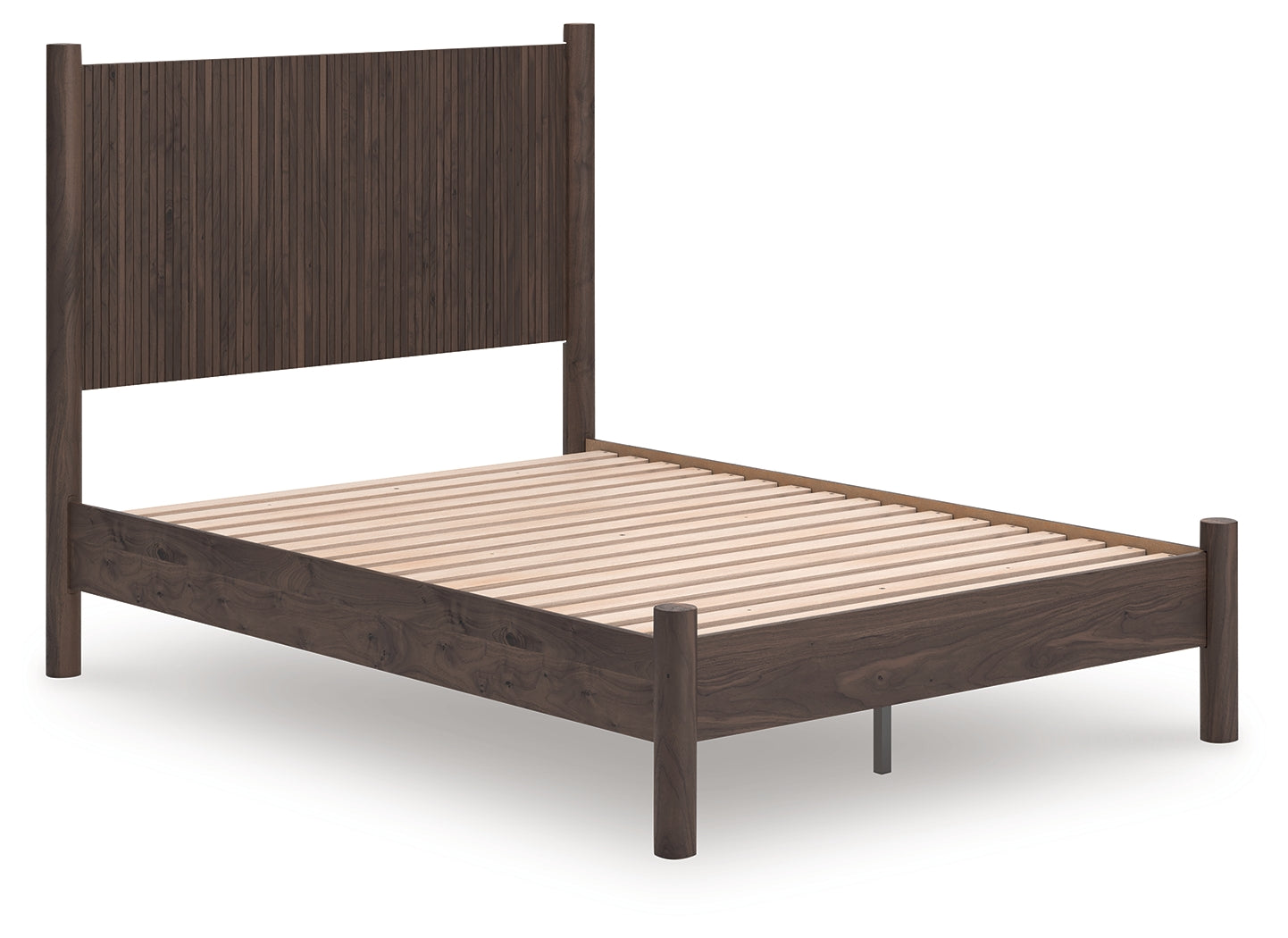 Pamytta Brown Full Panel Platform Bed, Dresser and Mirror (Online Special Price) - Ornate Home