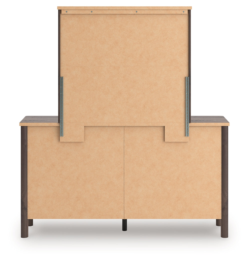 Pamytta Brown Full Panel Platform Bed, Dresser and Mirror - Ornate Home