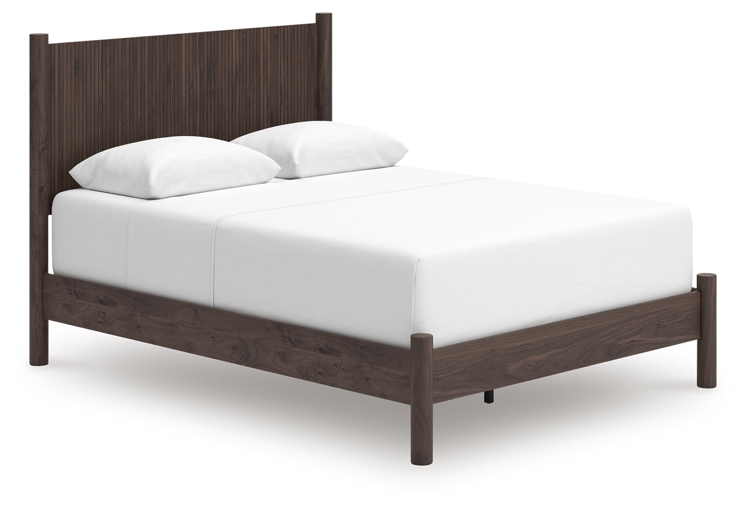 Pamytta Brown Queen Panel Platform Bed, Dresser and Mirror (Online Special Price) - Ornate Home