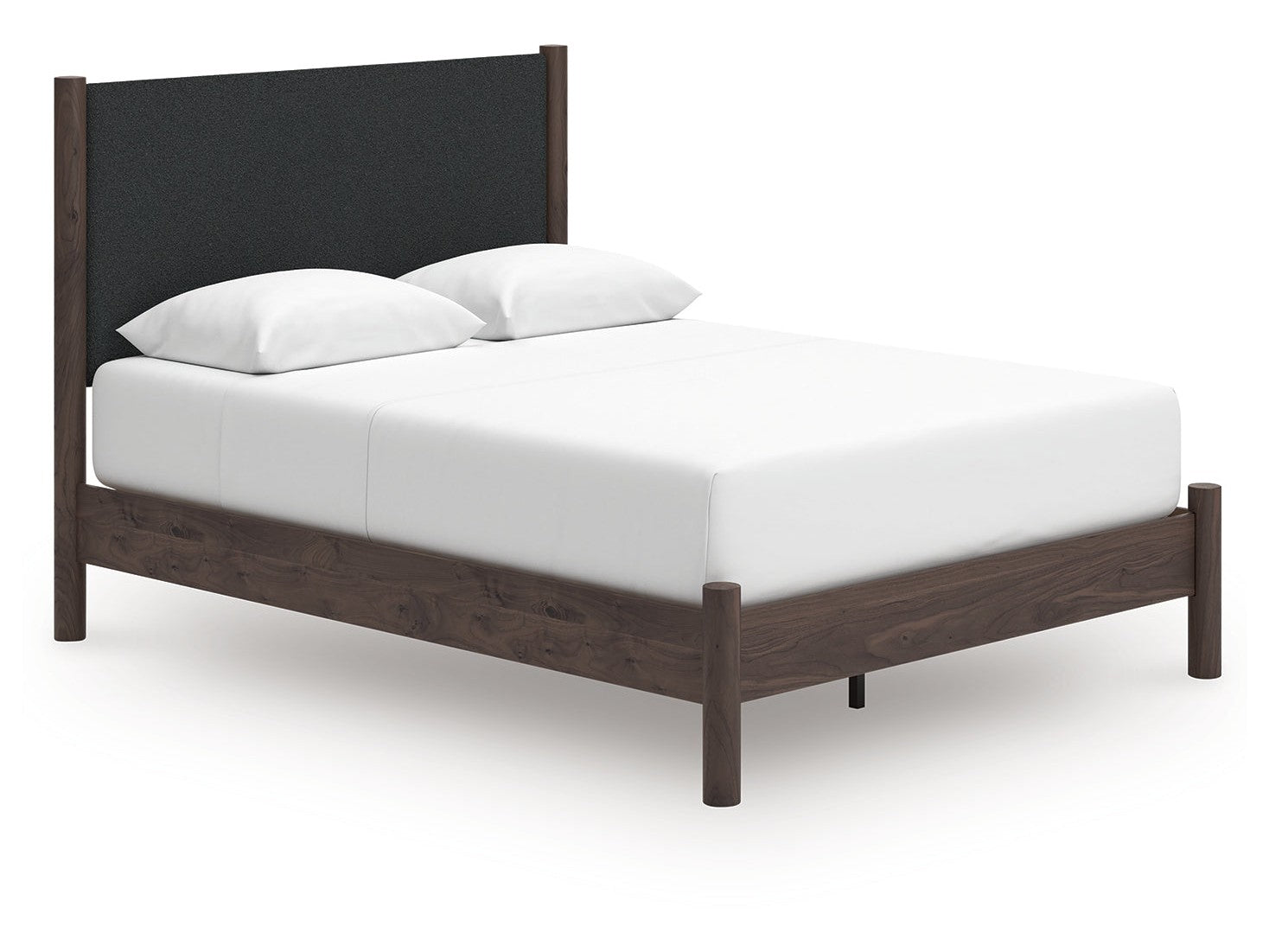 Pamytta Brown Queen Upholstered Panel Platform Bed (Online Special Price) - Ornate Home