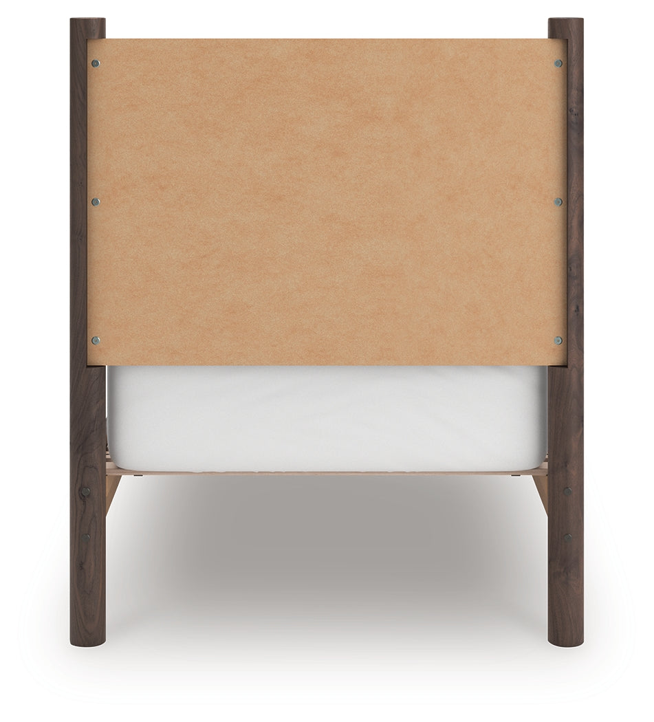 Pamytta Brown Twin Panel Platform Bed, Dresser and Mirror (Online Special Price) - Ornate Home
