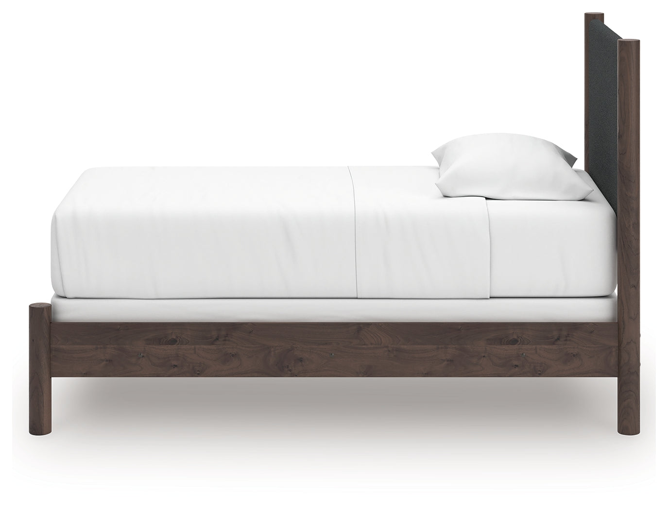 Pamytta Brown Twin Upholstered Panel Bed, Dresser and Mirror (Online Special Price) - Ornate Home