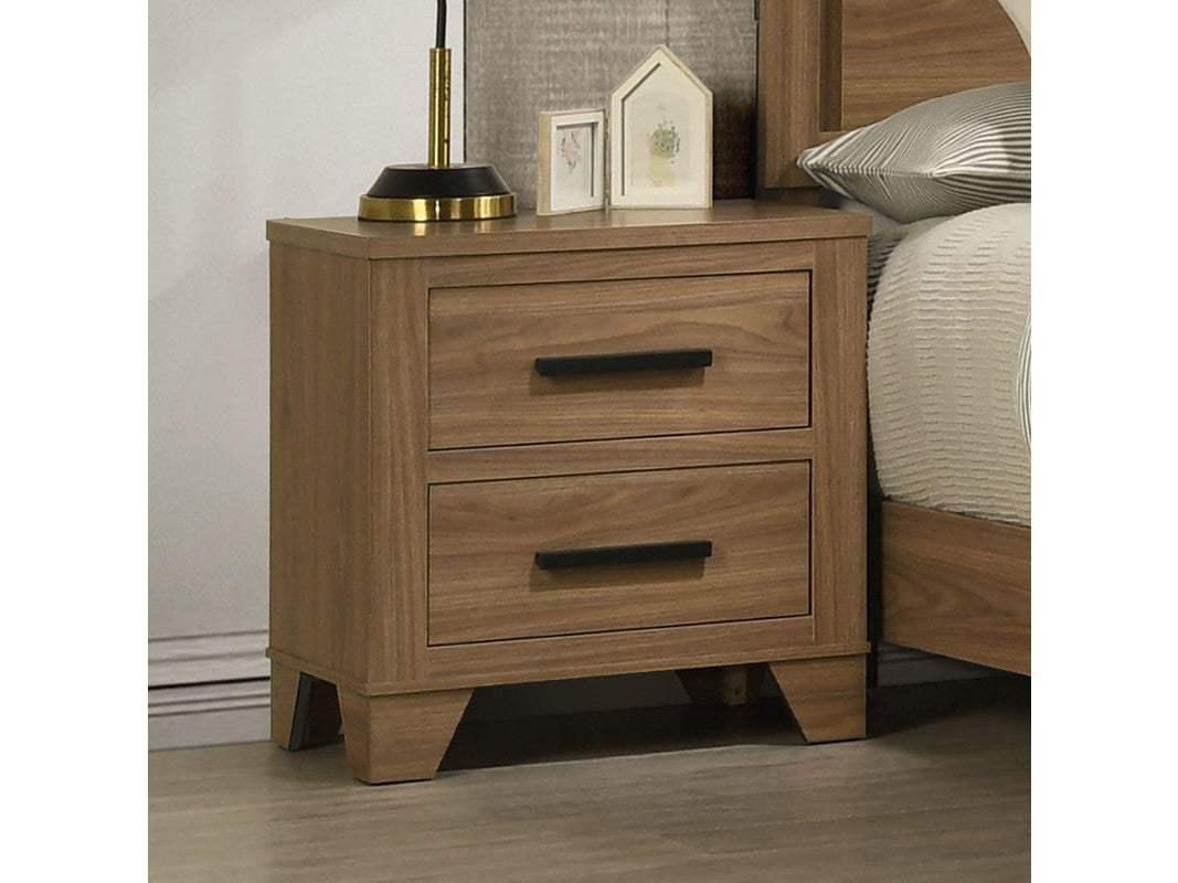 Panelli Walnut Nightstand - Ornate Home