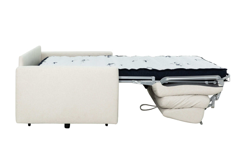 Stearns & Foster® Paolo Ivory Queen Sleeper Sofa w/ Memory Foam Mattress - Ornate Home