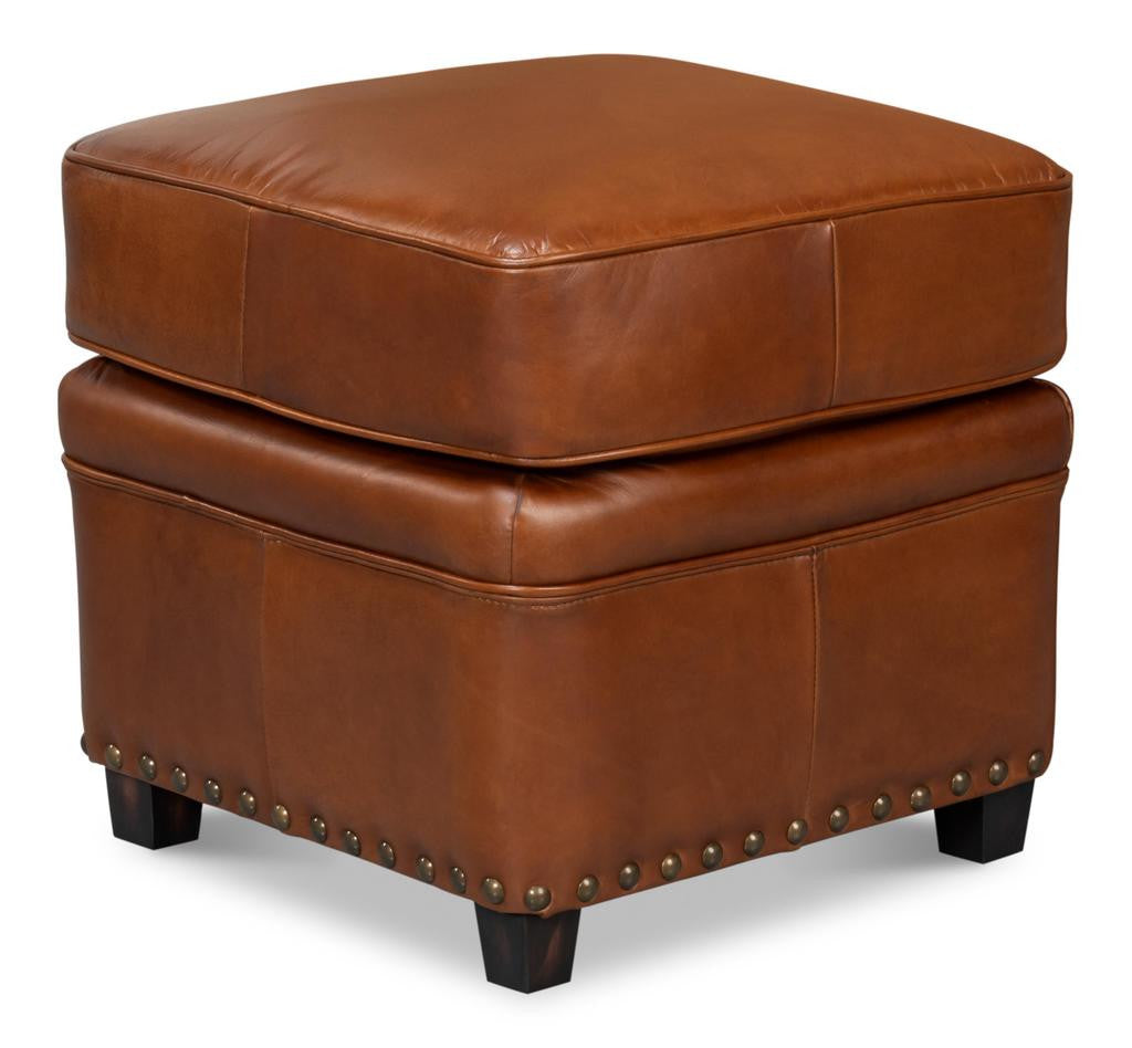 Papa's Brown Ottoman - Ornate Home