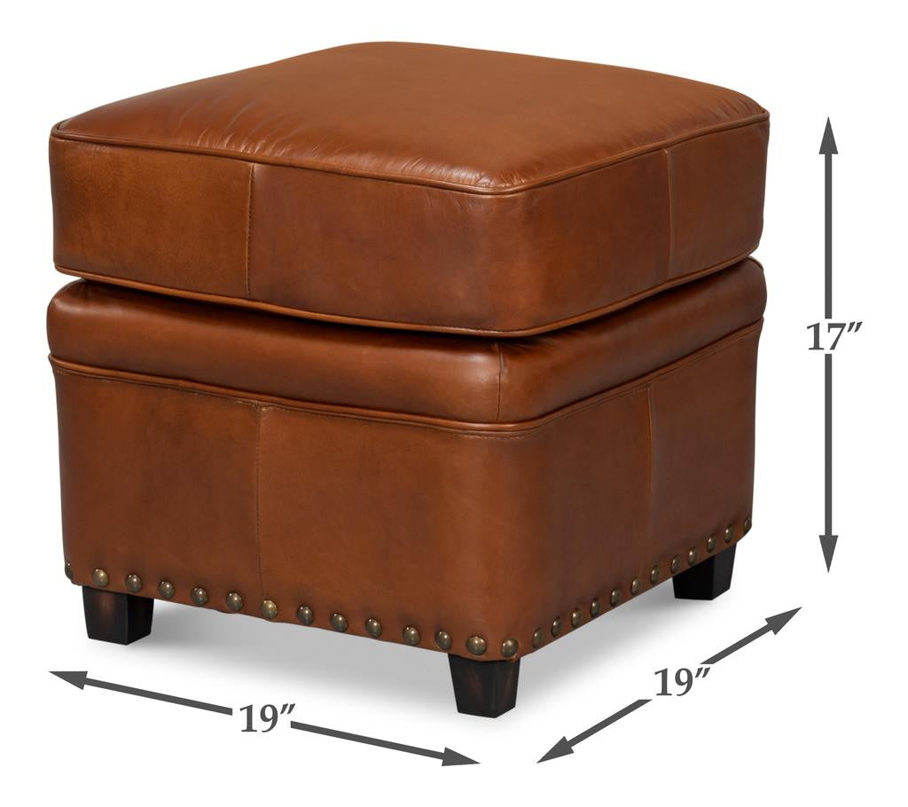 Papa's Brown Ottoman - Ornate Home