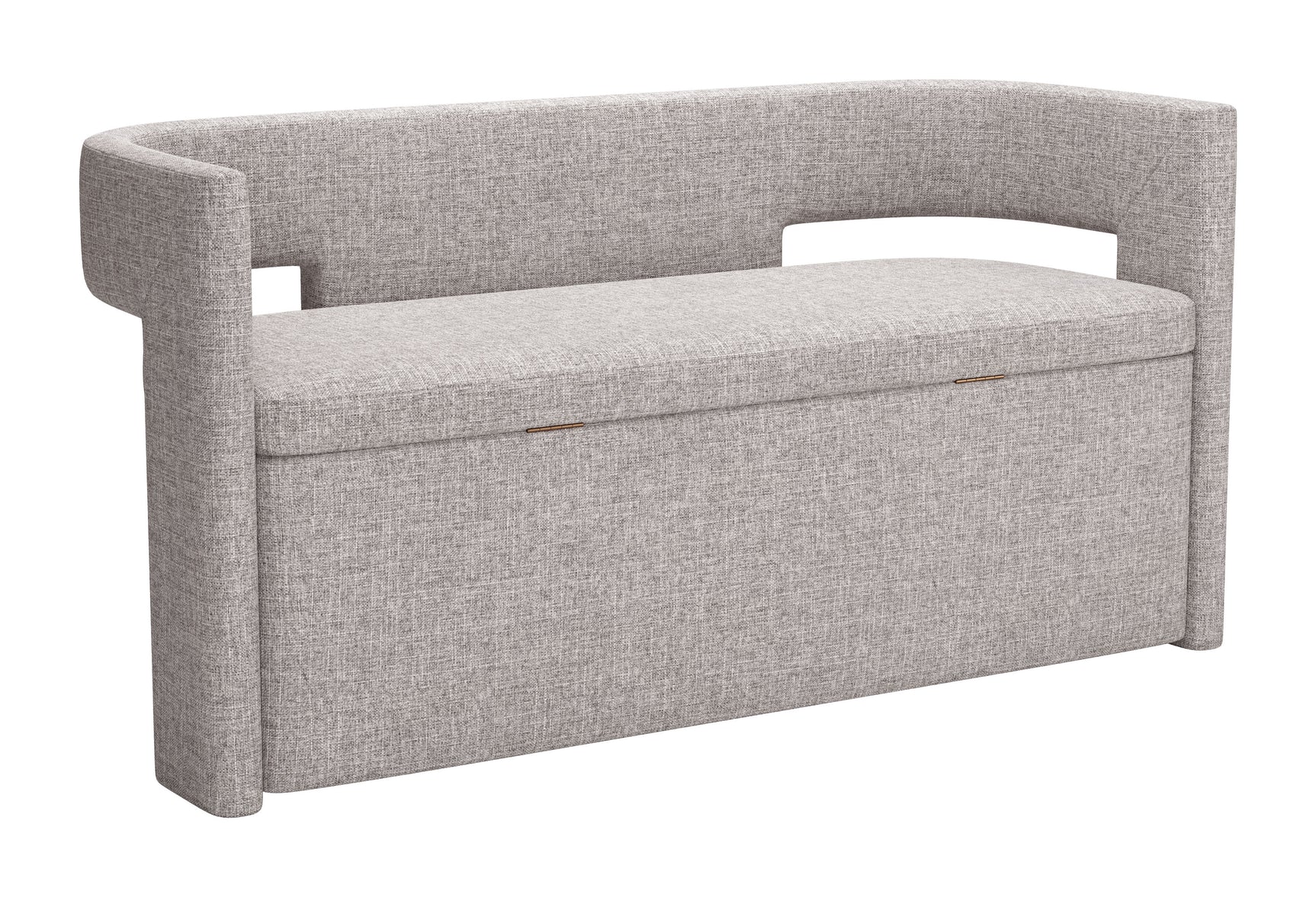 Papua Gray Storage Bench - Ornate Home