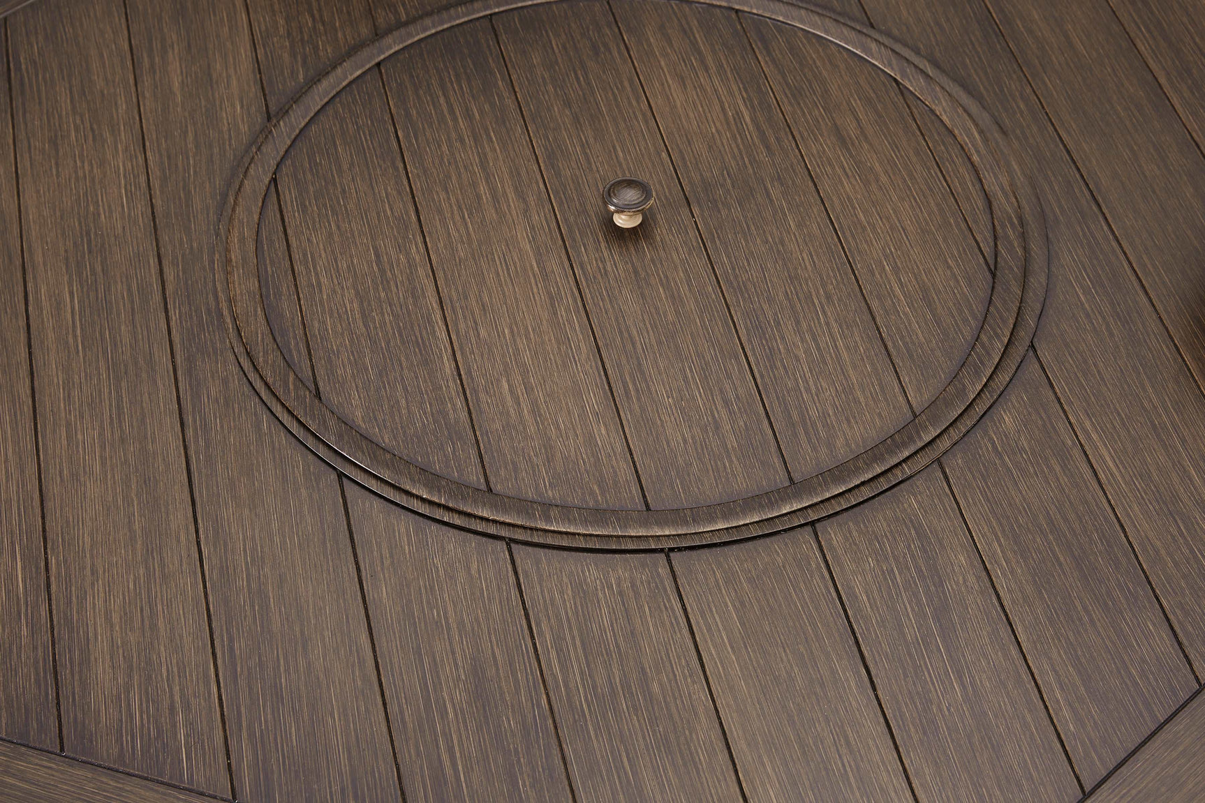 Paradise Trail Medium Brown Outdoor Fire Pit Table & Chair Set / 5pc - Ornate Home