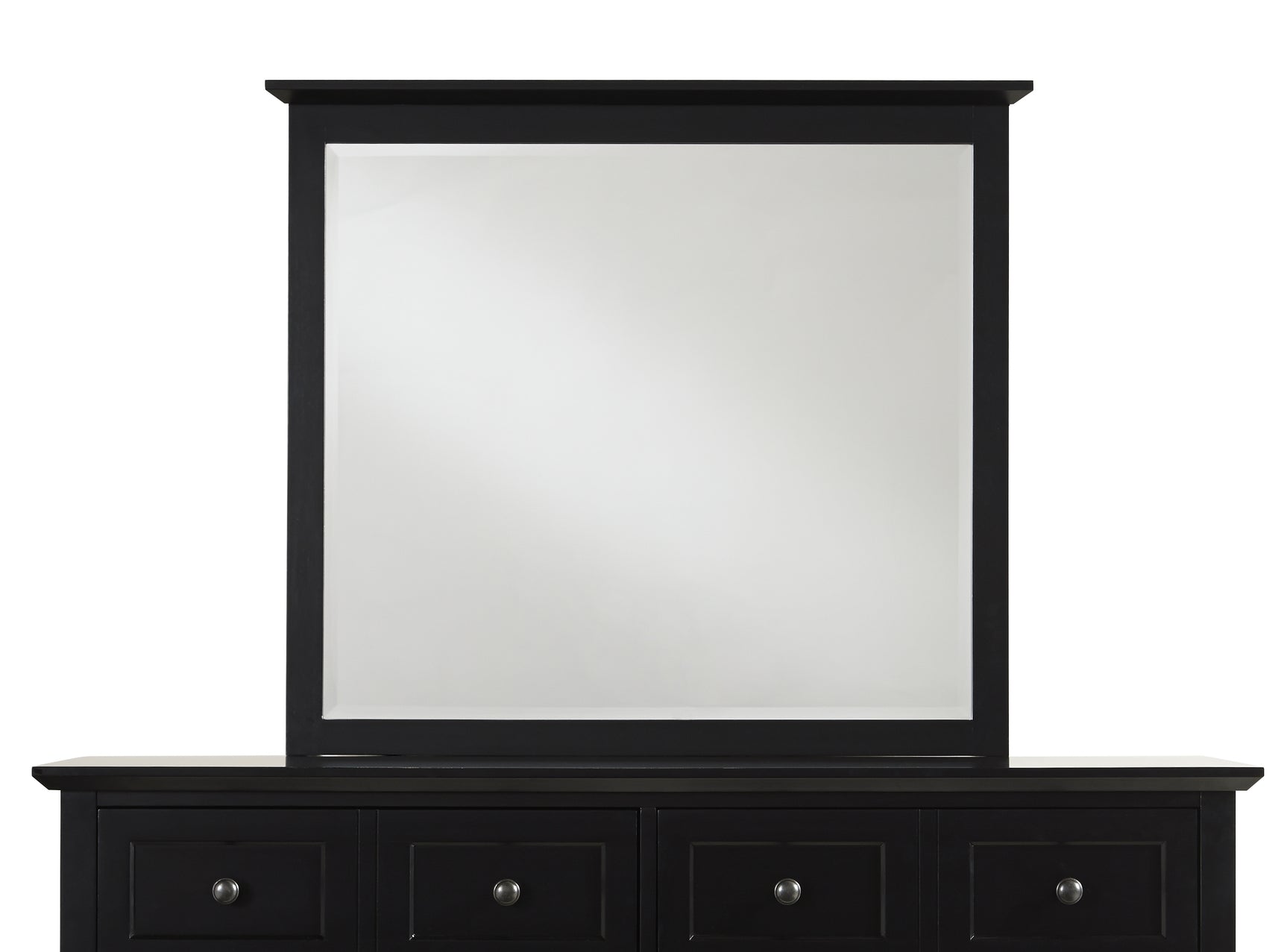 Paragon Beveled Glass Mirror in Black - Ornate Home