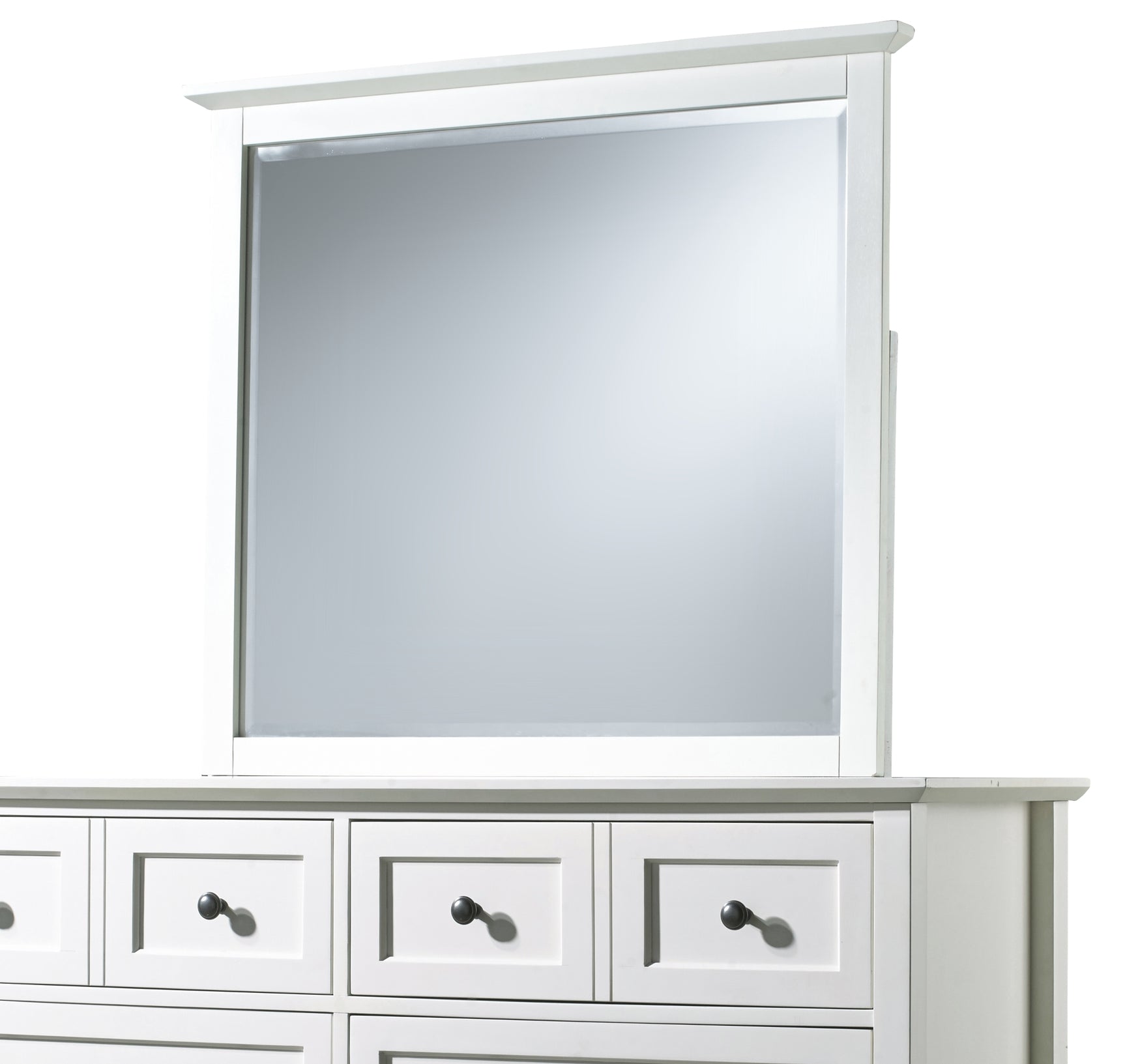 Paragon Beveled Glass Mirror in White - Ornate Home