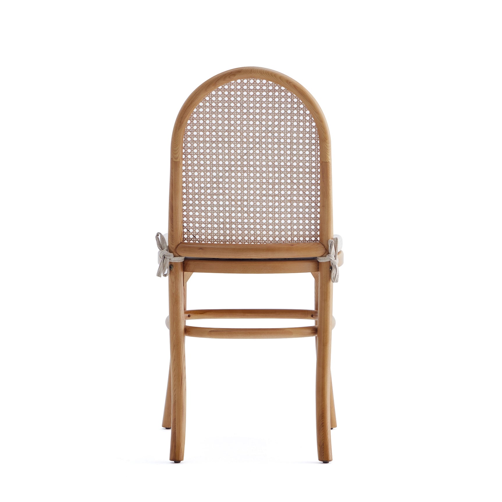 Paragon Dining Chair 1.0 with Cream Cushions in Nature and Cane (set of 2) - Ornate Home