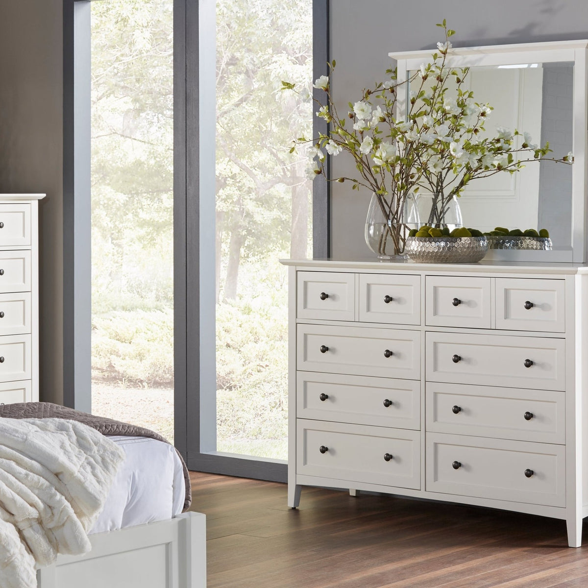 white eight drawer dresser Contemporary High Gloss Eight-Drawer Dresser, Chest of Drawers - Bed Bath & Beyond Elongated brushed nickel pulls and vertical tube accents create visual interest while enhancing the dressers clean structure Loft Wooden 8 Drawer Double