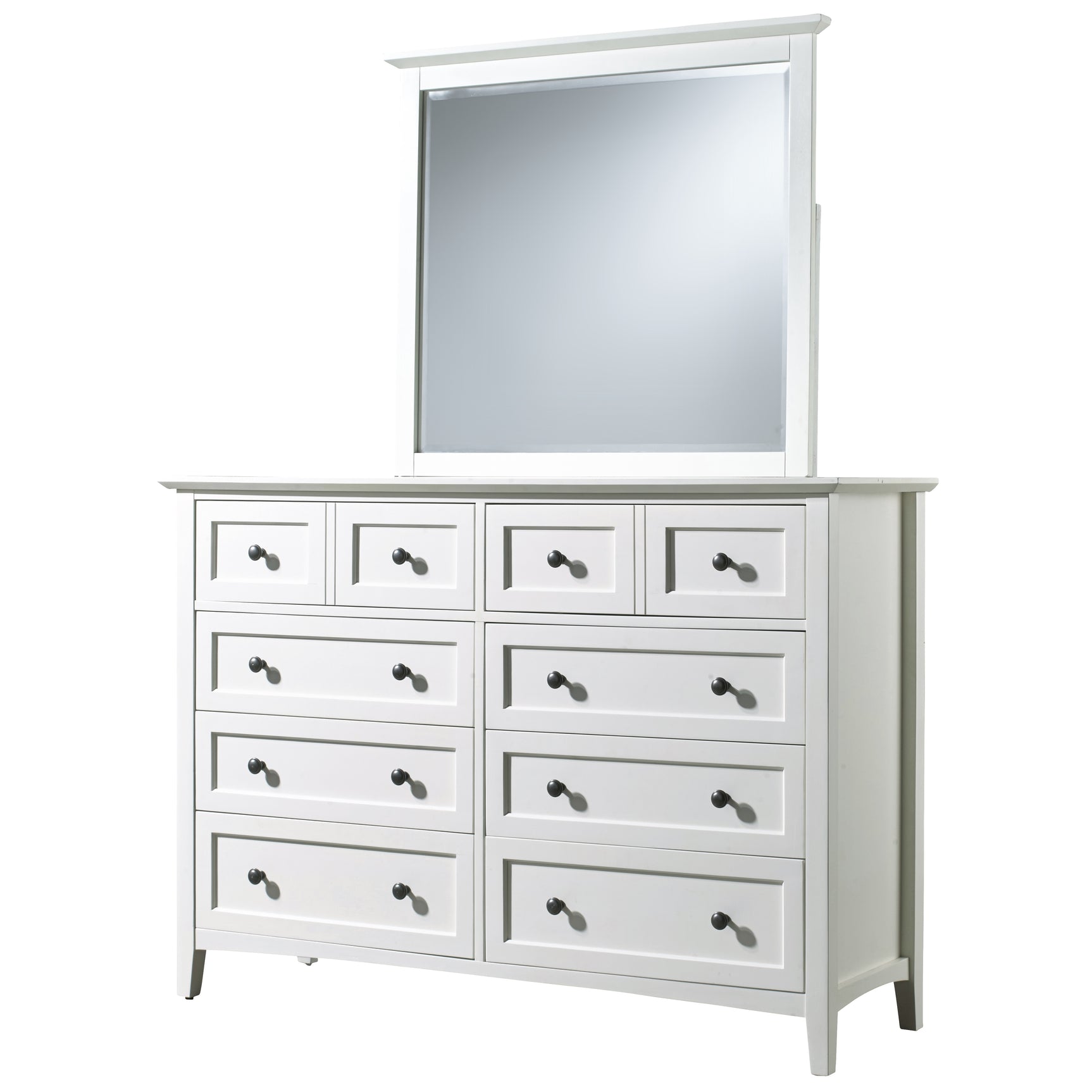 Paragon Eight Drawer Dresser in White - Ornate Home