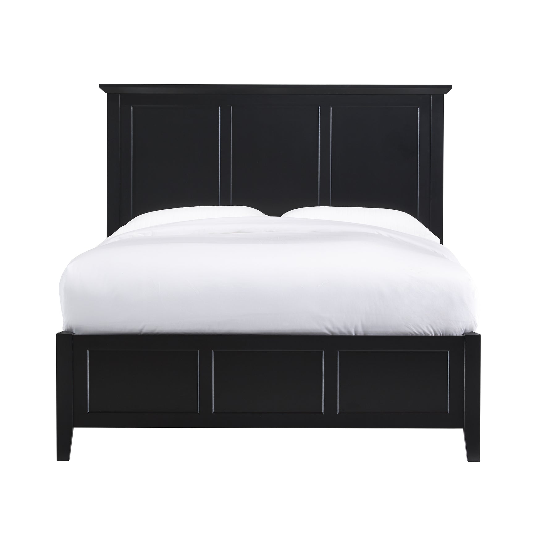 Paragon Wood Full Panel Bed in Black - Ornate Home