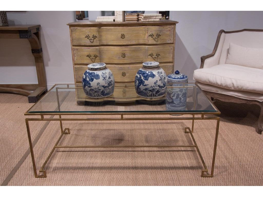 Parallel Lines Gold Coffee Table - Ornate Home