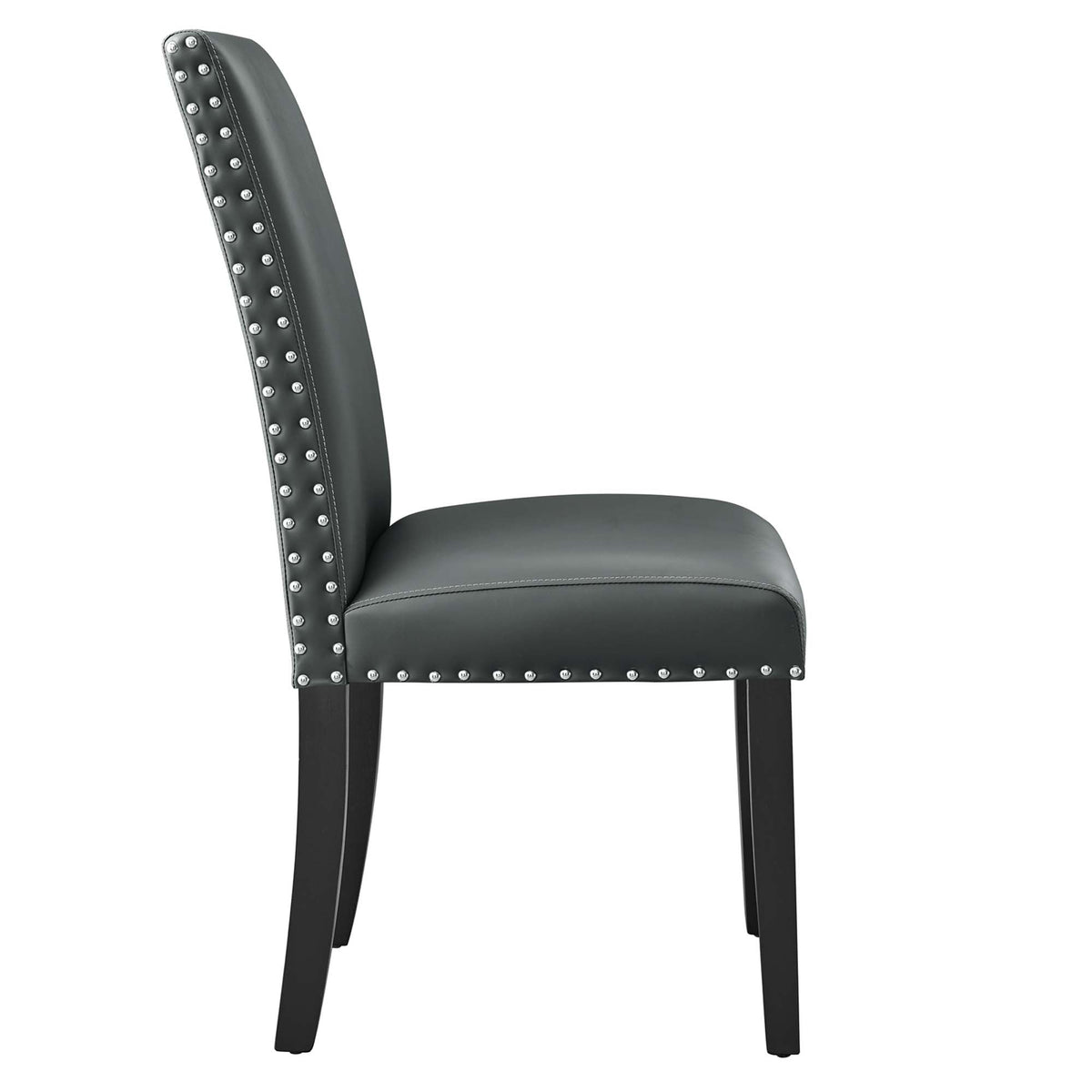 Parcel Gray Dining Faux Leather Side Chair - Ornate Home