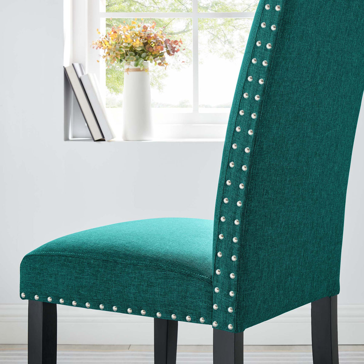 Parcel Teal Dining Upholstered Fabric Side Chair - Ornate Home