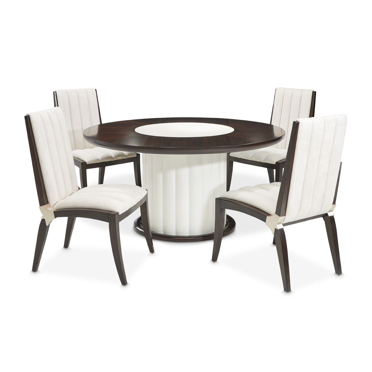 Paris Chic Espresso 60" Round Dining Table - Ornate Home