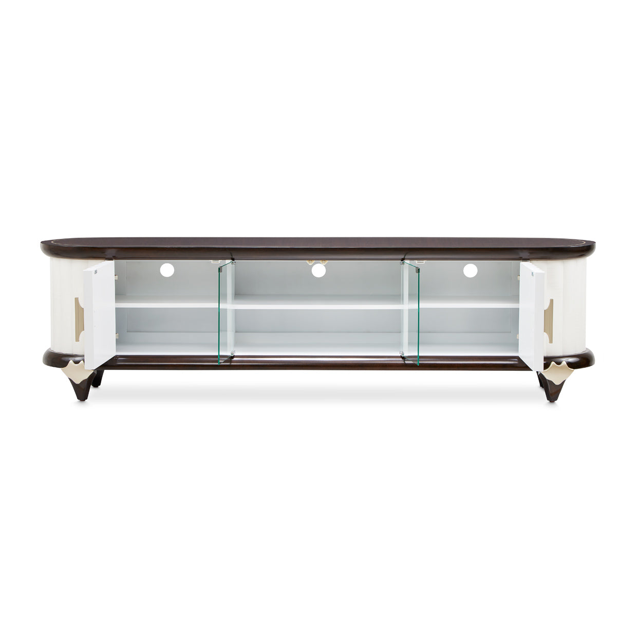 Paris Chic Espresso Media Cabinet - Ornate Home