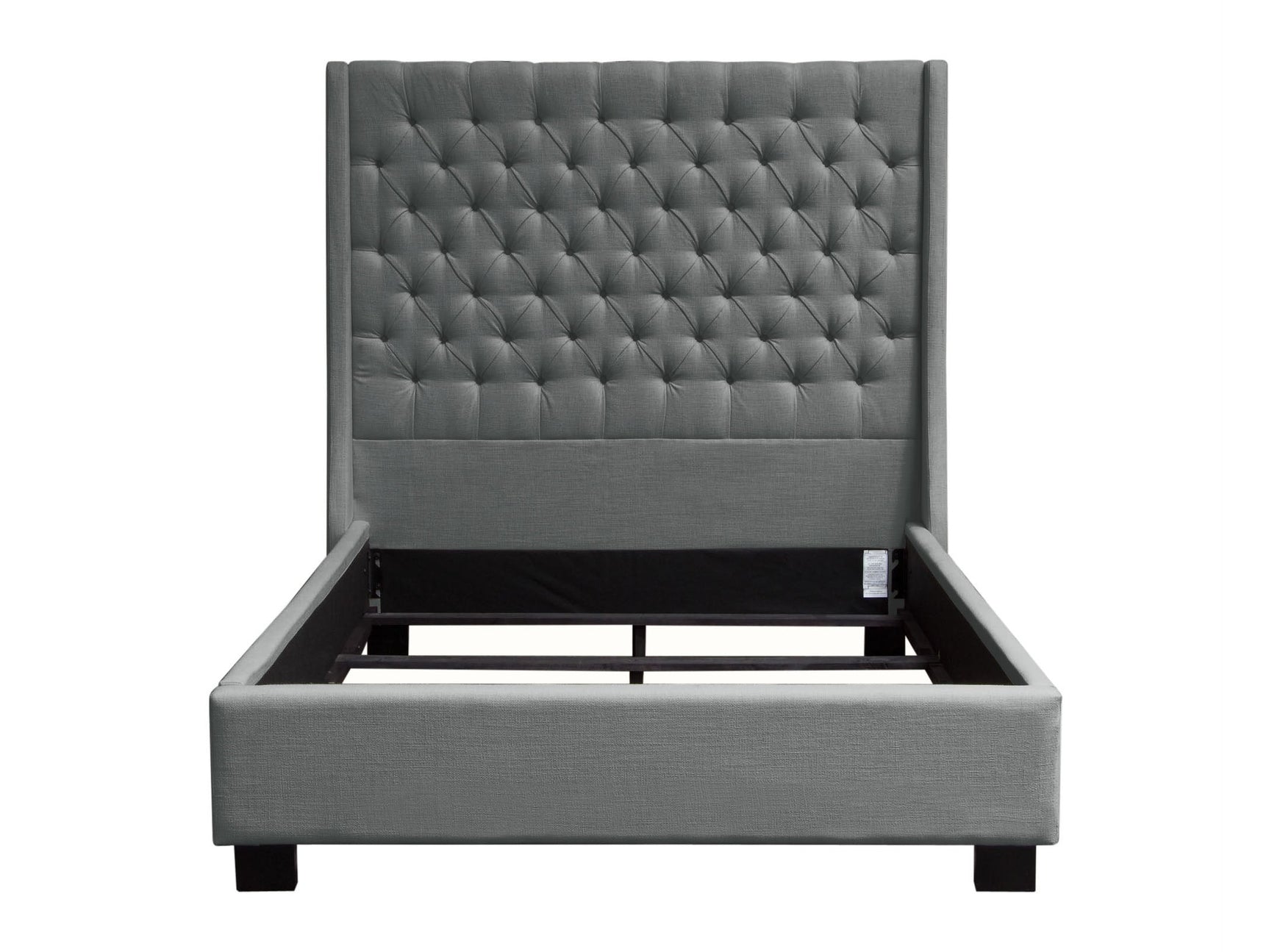 Park Avenue Grey Eastern King Tufted Bed - Ornate Home