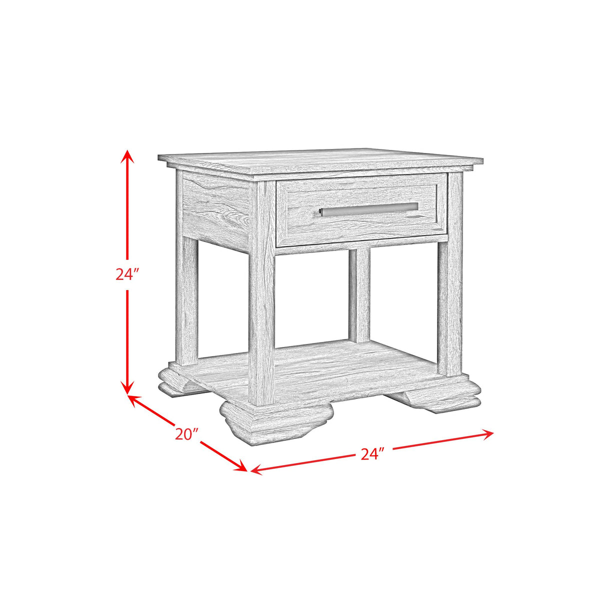 Park Ridge Charcoal 3-Piece Occasional Table Set with Coffee Table & Two End Tables - Ornate Home