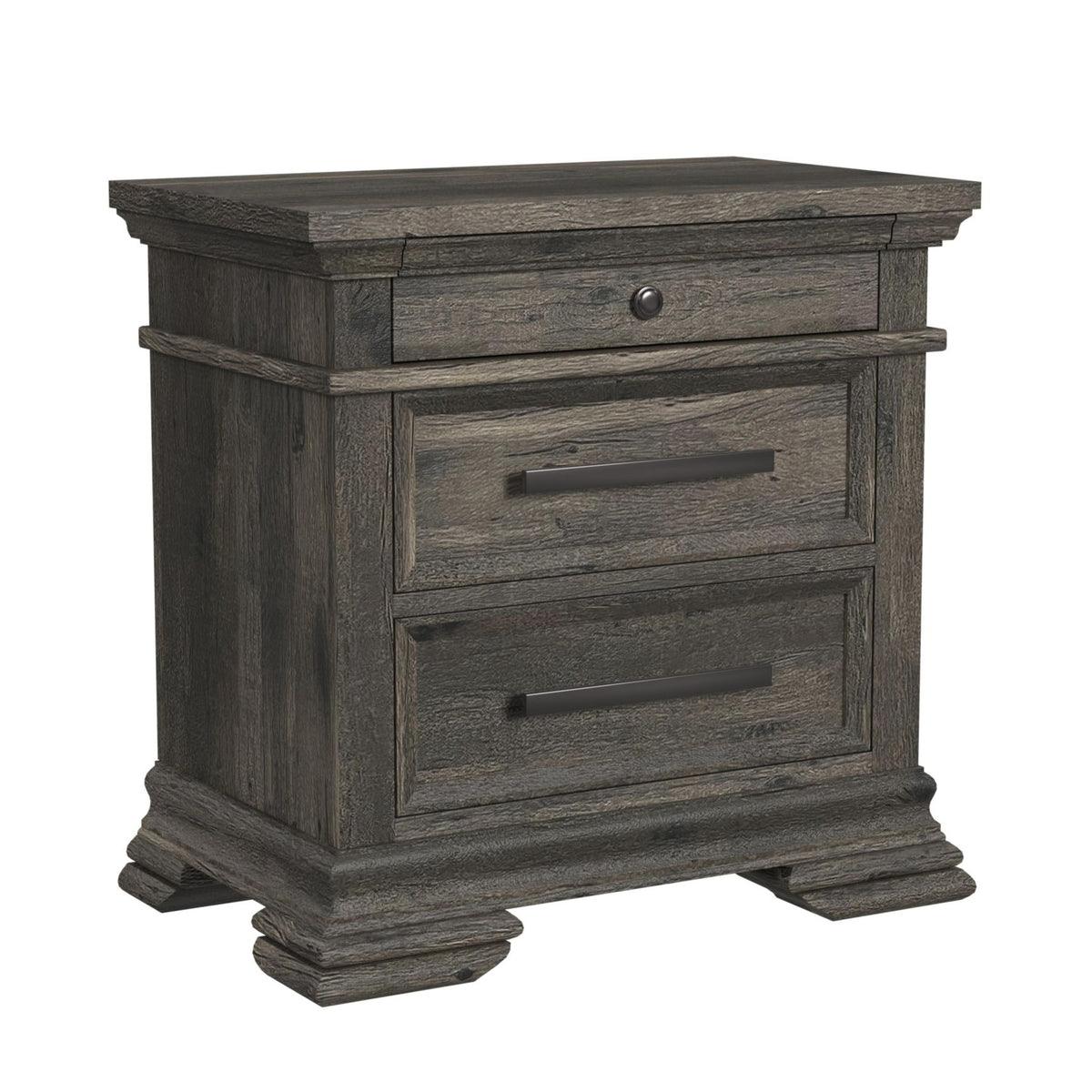 Park Ridge Charcoal 5-Piece King Panel Bedroom Set - Ornate Home
