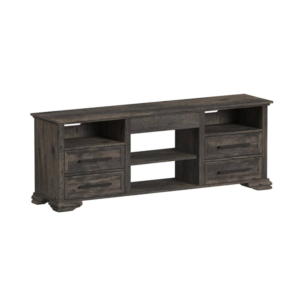Park Ridge Charcoal 71'' TV Console without Fireplace Insert - Ornate Home