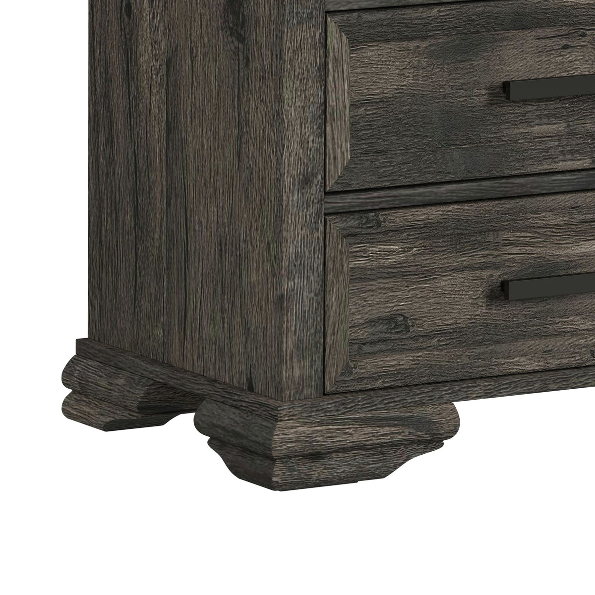 Park Ridge Charcoal 82'' TV Console with Fireplace Insert - Ornate Home