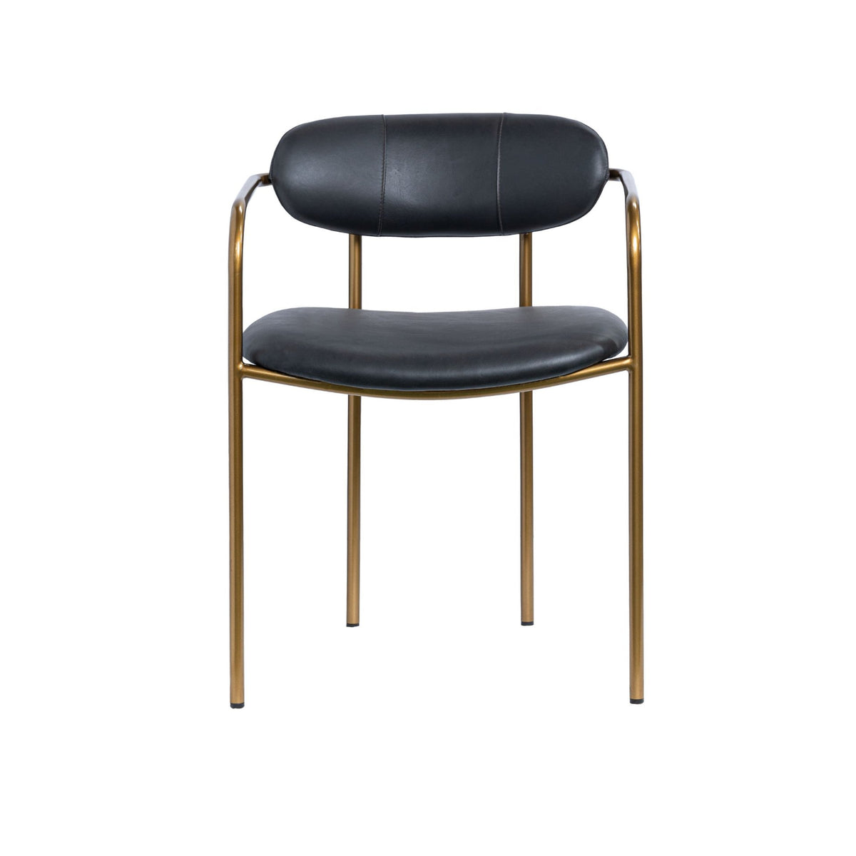 Parker Black/Gold Curved Back Dining Arm Chair (Set of 2) - Ornate Home