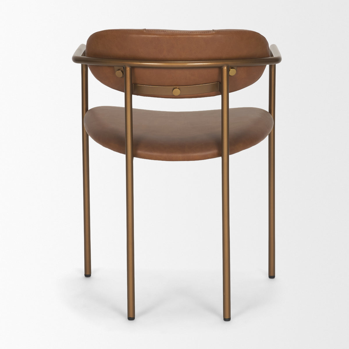 Parker Brown/Gold Curved Back Dining Arm Chair (Set of 2)