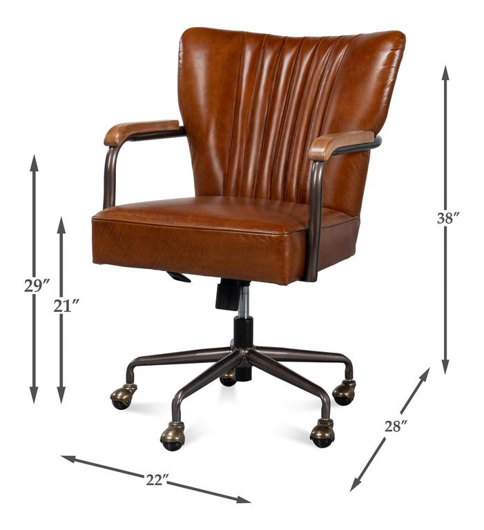 Parker Brown Office Chair - Ornate Home