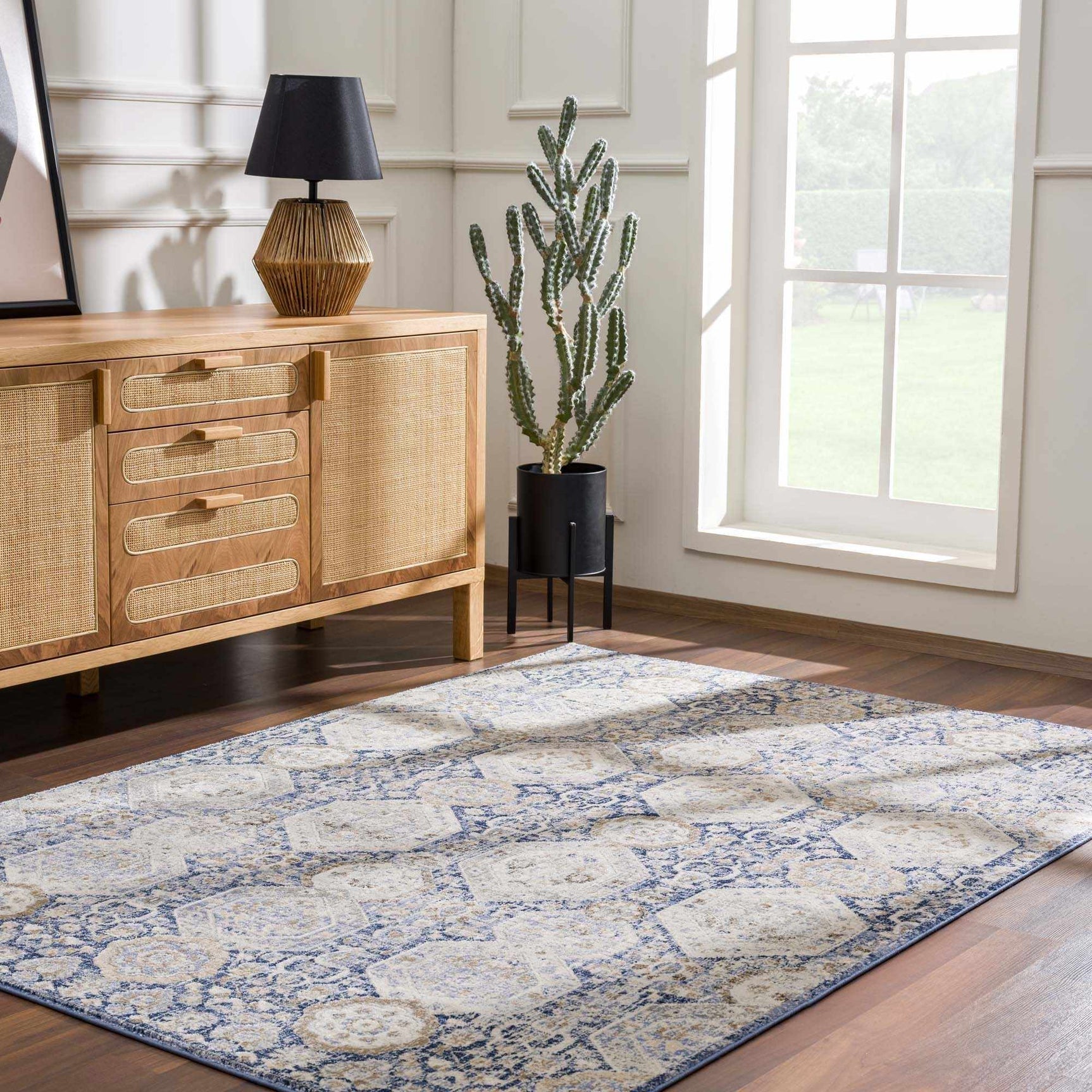 Parkerfield Blue Area Rug - Ornate Home