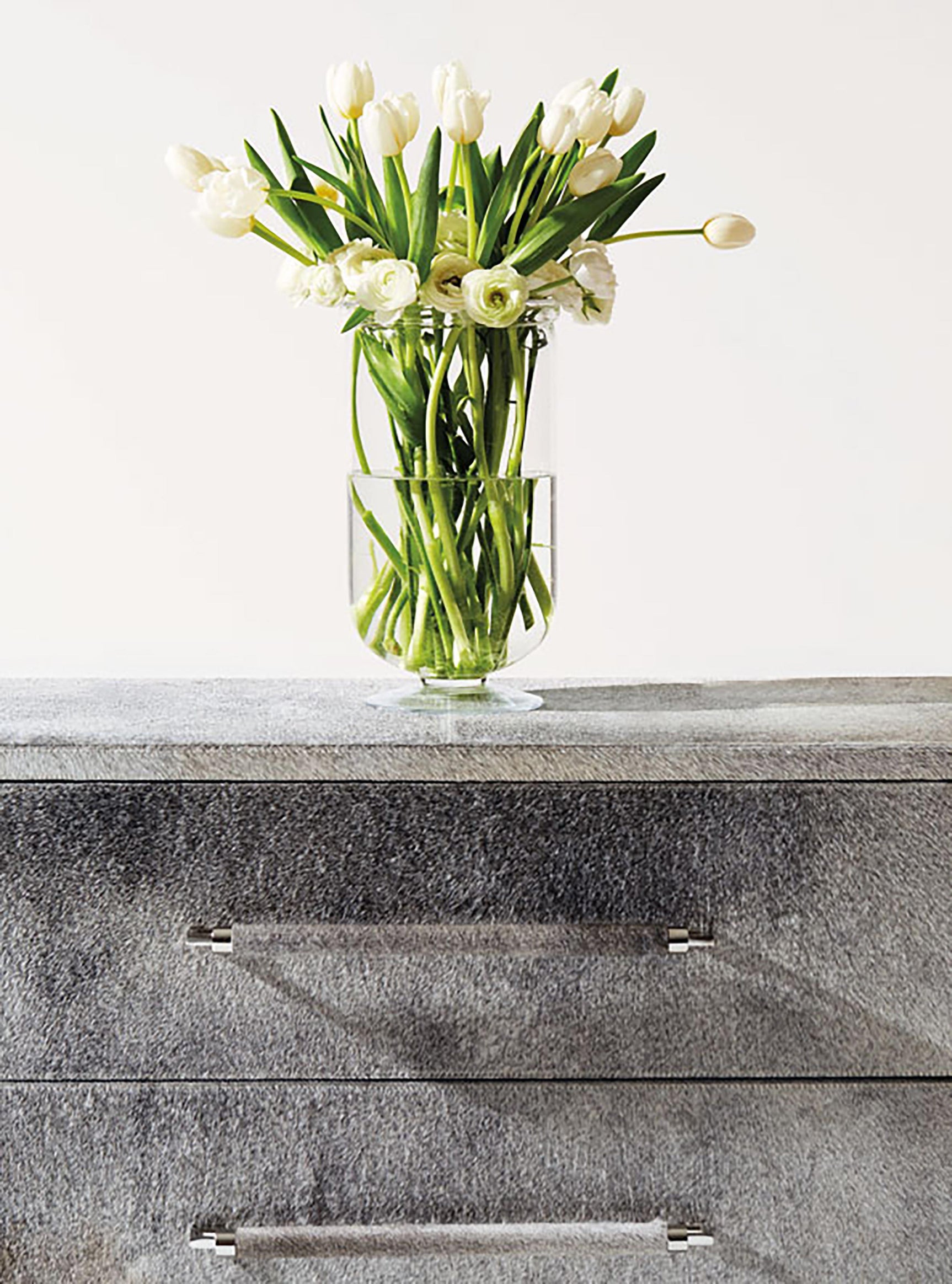 Parkin Grey Hair-on-Hide Drawer Chest - Ornate Home