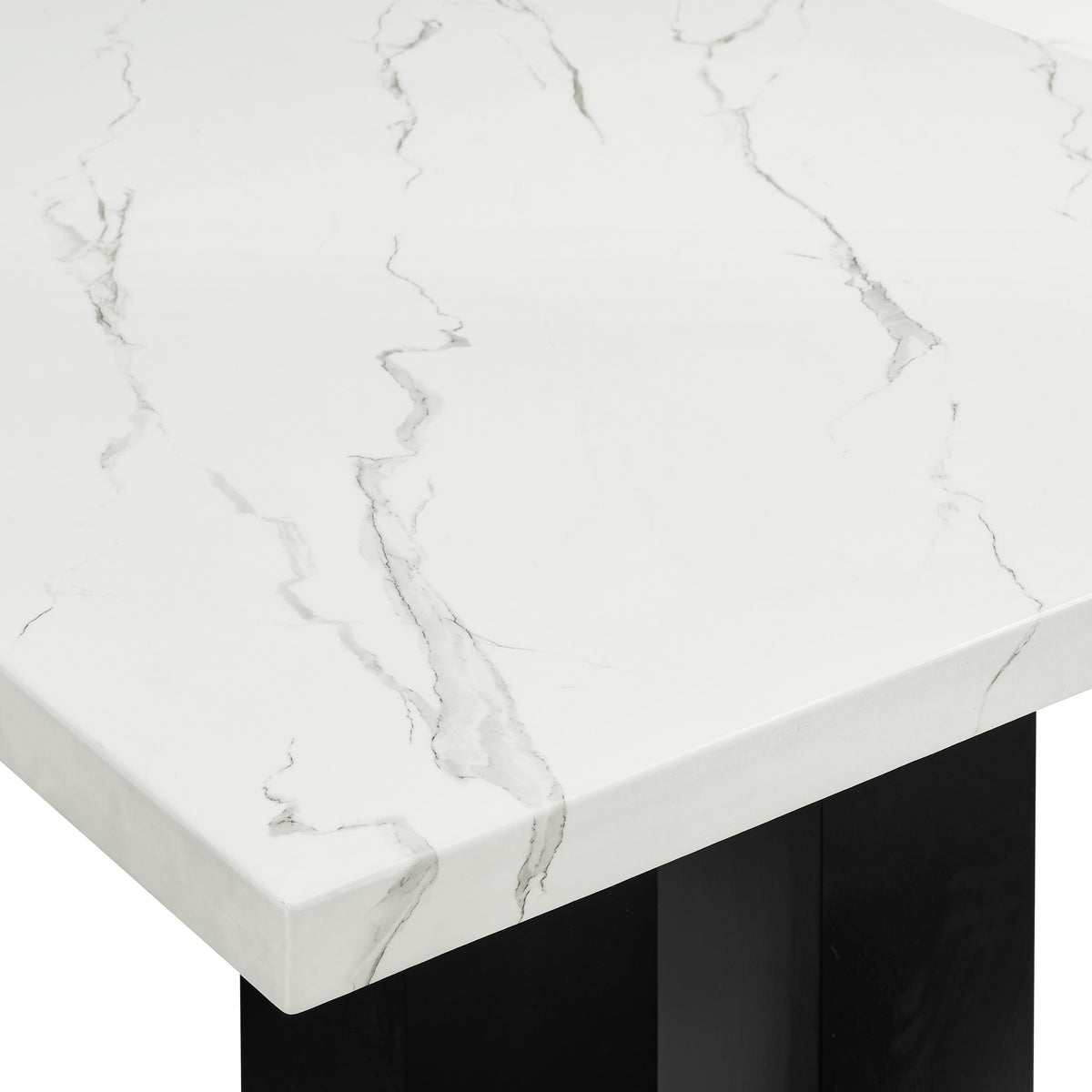Parkside White/Black Dining Table - Ornate Home
