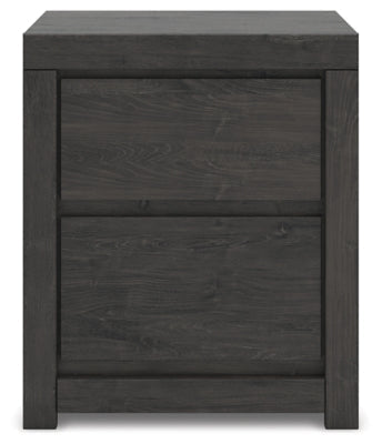 Parlayon Charcoal 23" 2 Drawer Charging Nightstand (Online Special Price) - Ornate Home